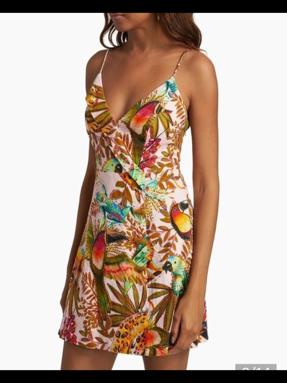 Farm Rio Into The Jungle Linen Blend Mini Dress - Picture 2 of 14